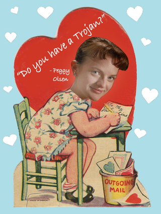 Illustration for article titled Mad Men Valentines Say, "I Love You Even More Than My Mistress"